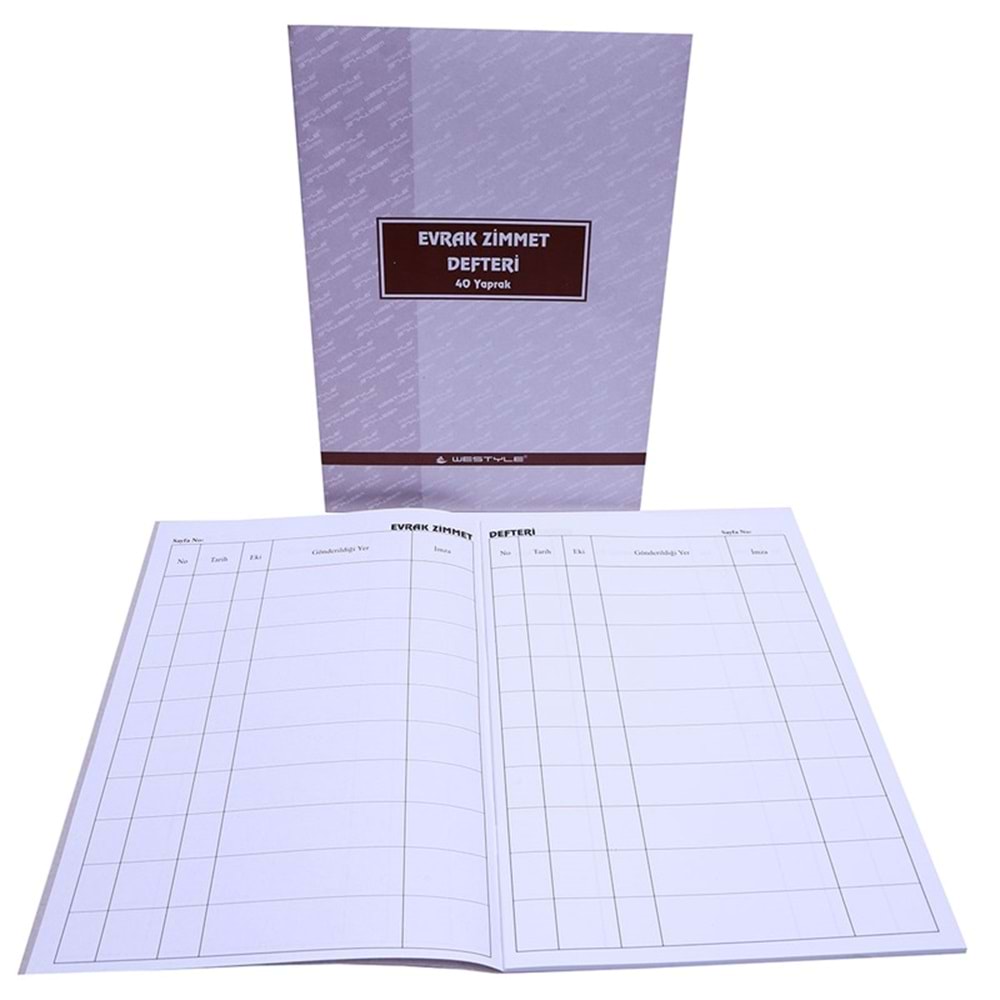 Evrak Zimmet Defteri 40 Yp