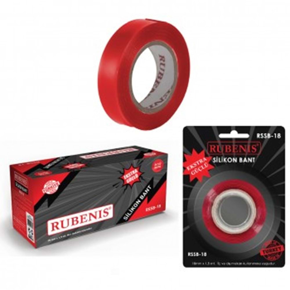 Rubenis 12 mm X 1.5 Mt Silikon Bant RSSB-12