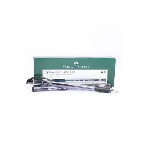 Faber-Castell 1425 İğne Uçlu Siyah Tükenmez Kalem 10 Lu