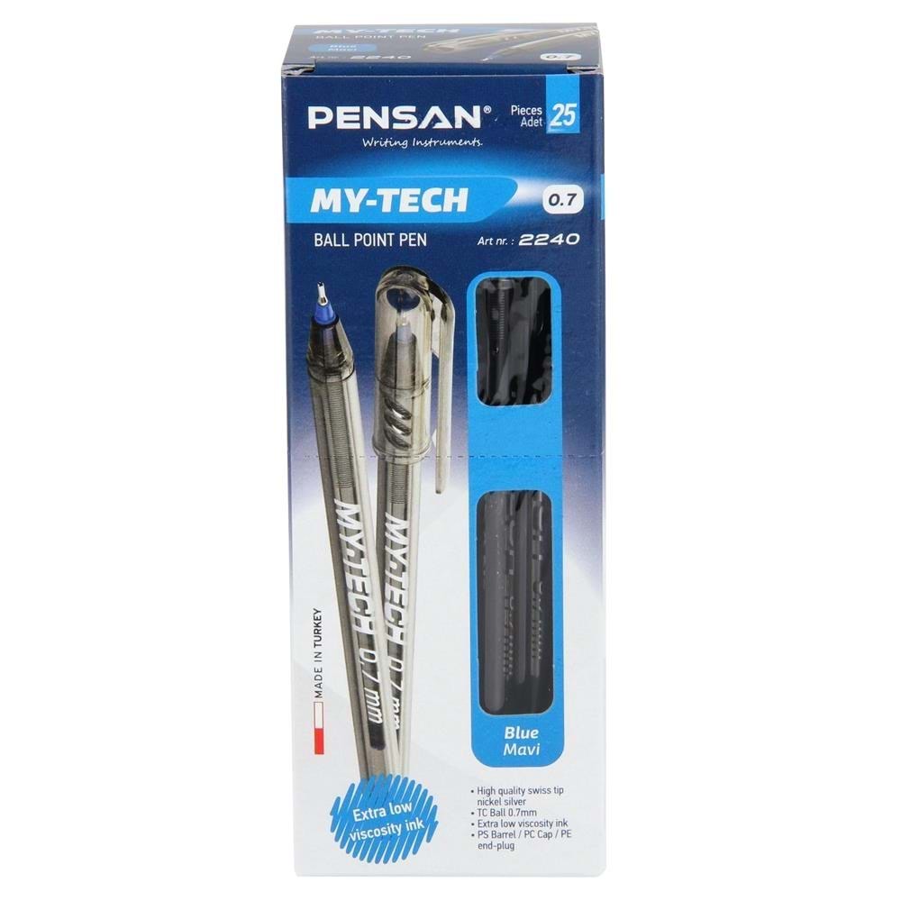 Pensan Tükenmez My-Tech 0.7 Mavi 2240 25 Li