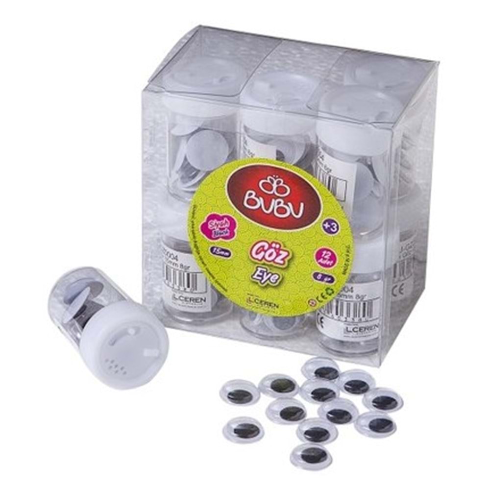 Bu-Bu Siyah Göz 15 mm 8 Gr