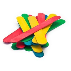 Bu-Bu Eğlenceli Çubuklar Renkli 15X1,8Cm 40 Lı