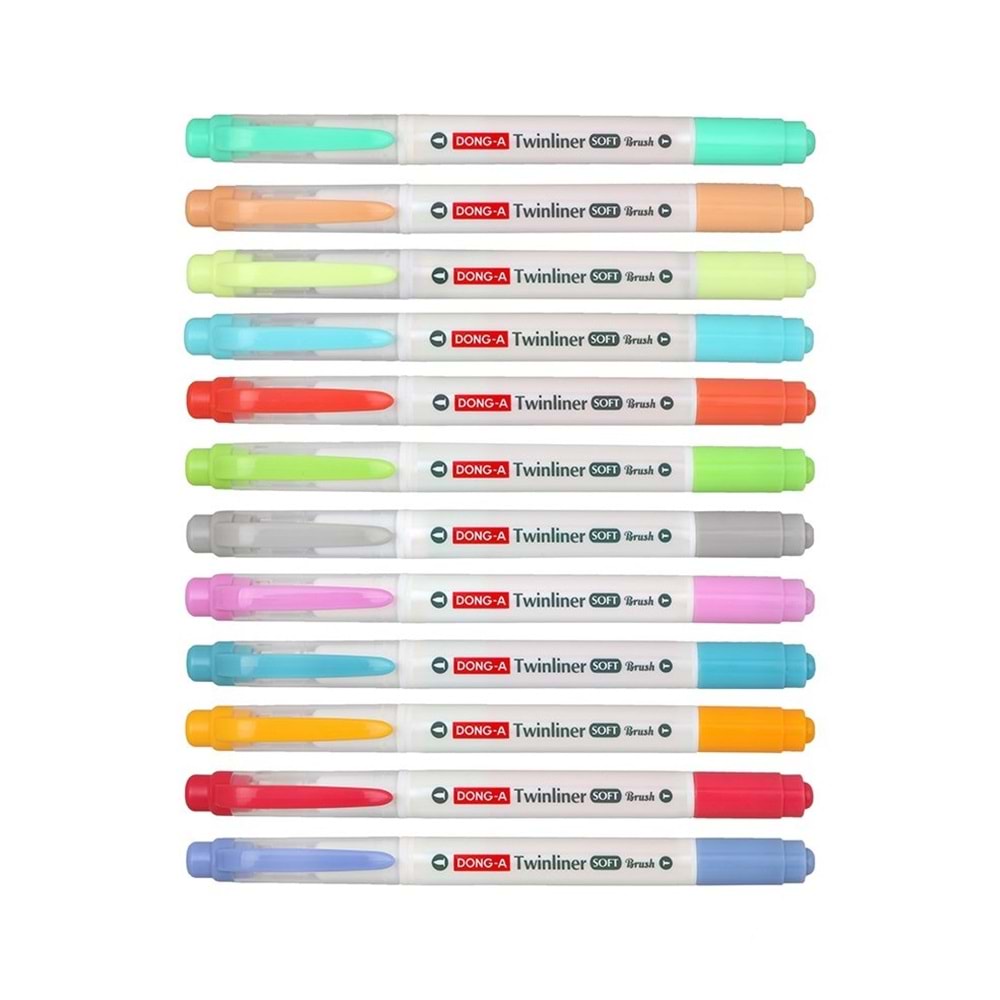 Donga Twinliner Soft Brush Fırça Uçlu İşaretleme Kalemi Neon Sarı No:05