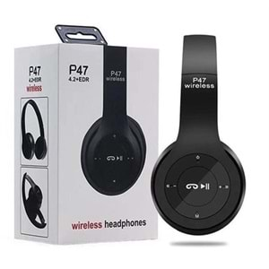 P47 Wıreless 5.0+Edr Mavi Bluetooth Kablosuz Mp3 Çalar Kulaklık