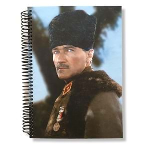 Keskin Color Sert Kapak Kareli Atatürk Defter 17x24 cm 100 Yp.