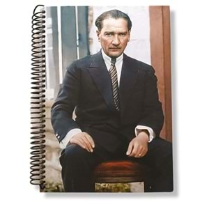 Keskin Color Sert Kapak Kareli Atatürk Defter 17x24 cm 100 Yp.