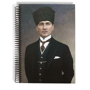 Keskin Color Sert Kapak Kareli Atatürk Defter 17x24 cm 100 Yp.