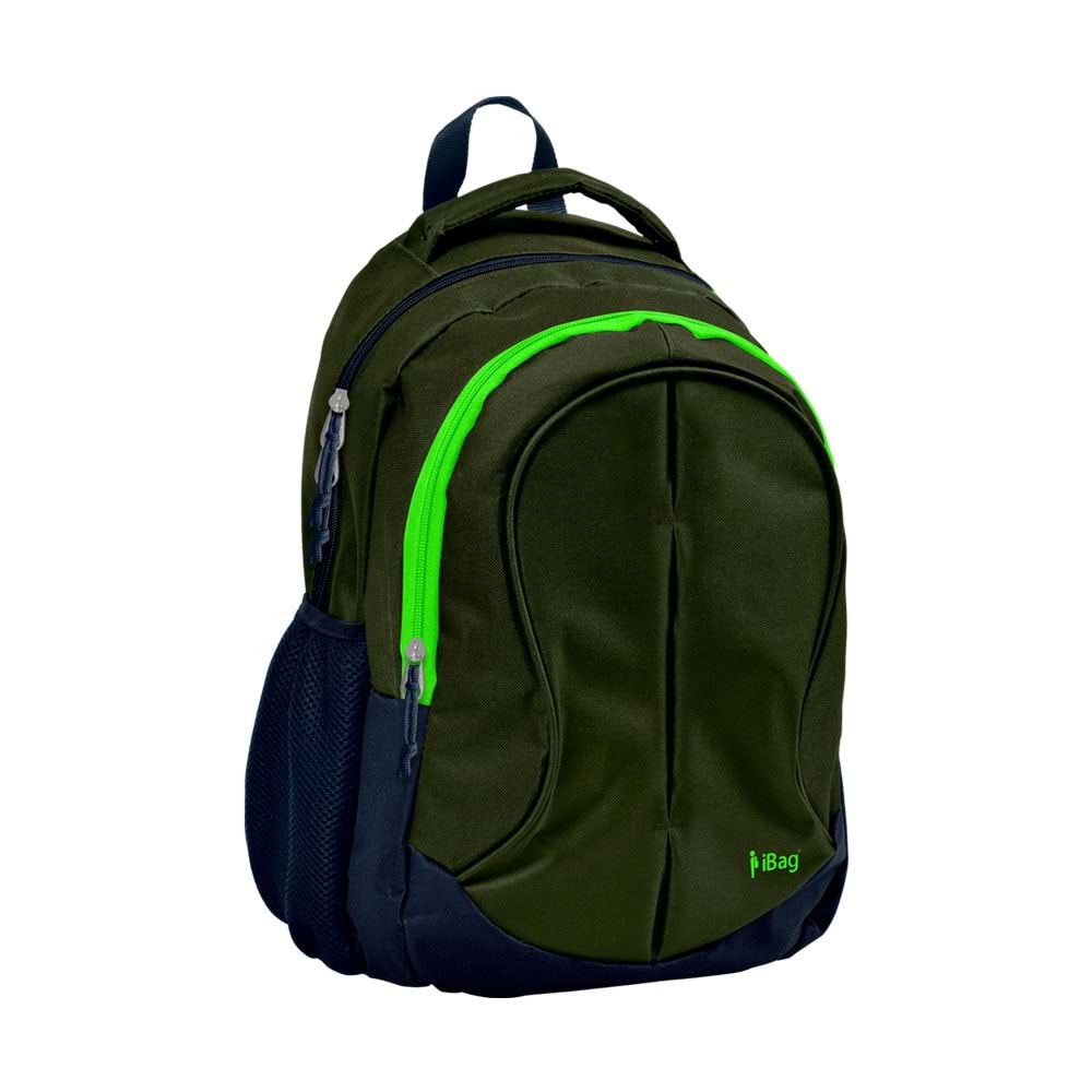 iBag İki Bölmeli Yeşil-Lacivert Sırt Çantası 14202