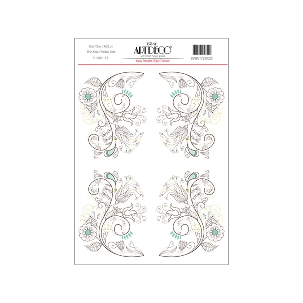 Artdeco Kolay Transfer 17x25cm Desen No:5