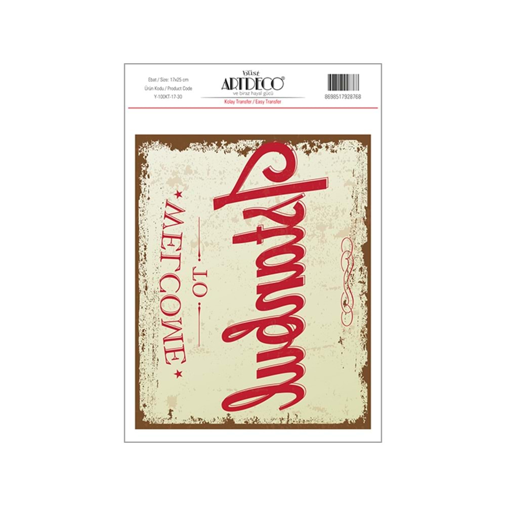 Artdeco Kolay Transfer 17x25cm Desen No:30