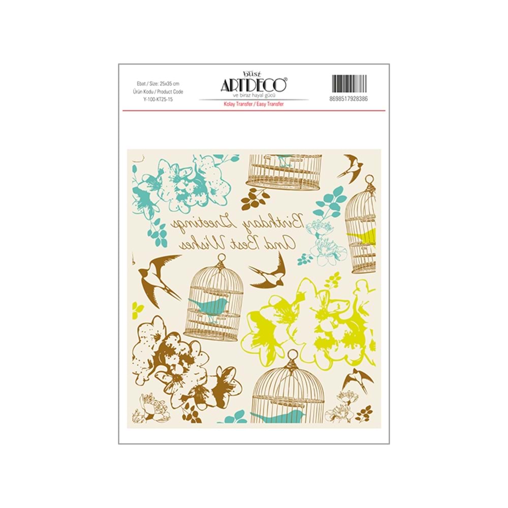 Artdeco Kolay Transfer 25x35cm Desen No:15