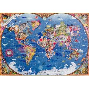 Gürbüz 12102 Mitolojik Harita Fantastik Puzzle 1000 Parça