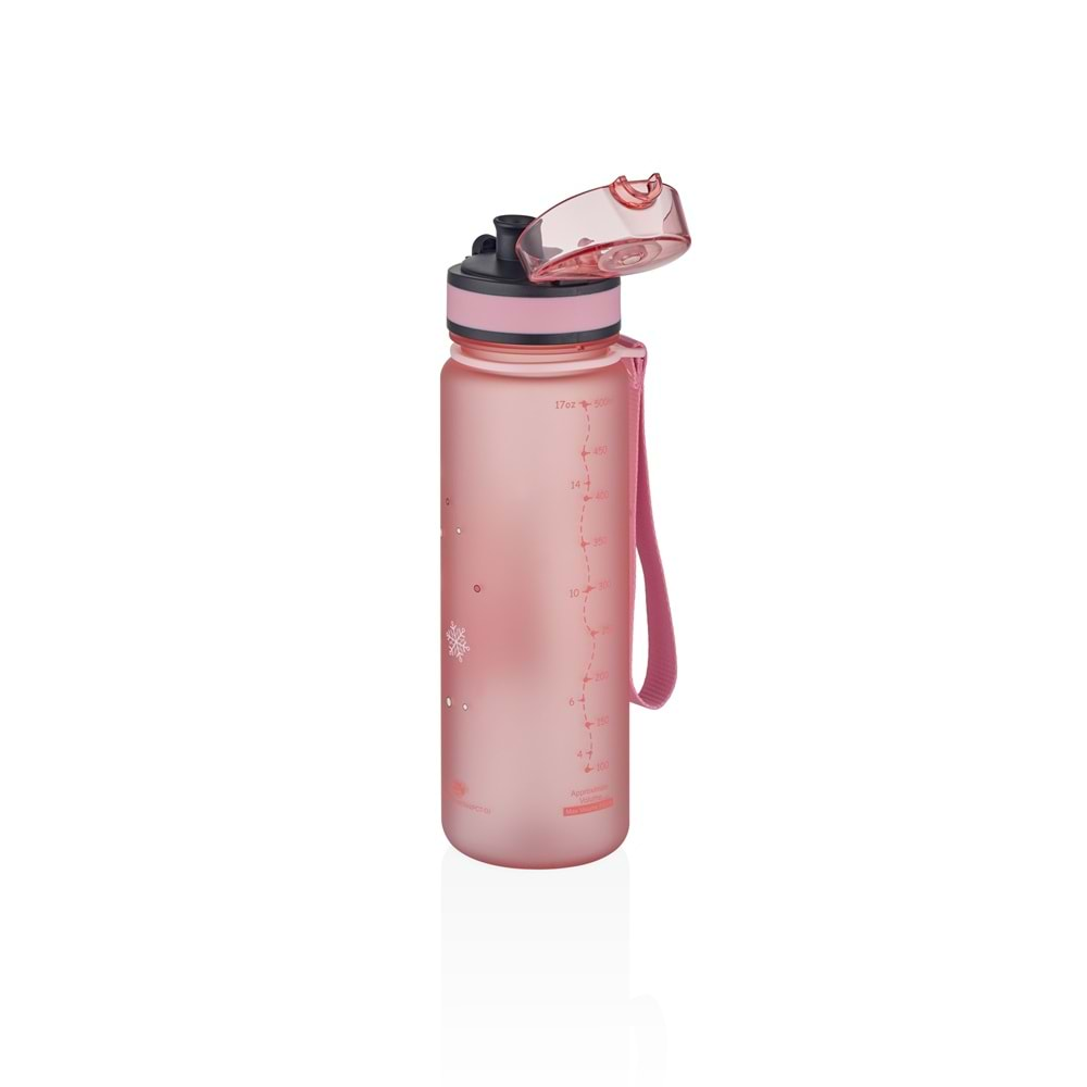 Uzspace Tritan Matara 500 ml Glow Pink-Snow Man 3026