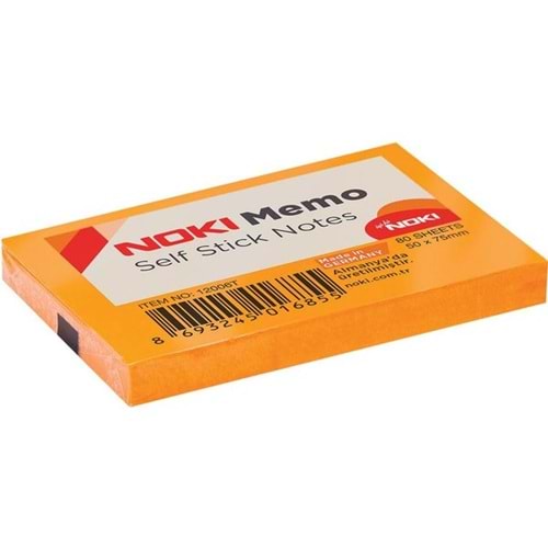 Noki Memo Yapışkanlı Not Kağıdı Turuncu 50x75 mm 80 Yp.