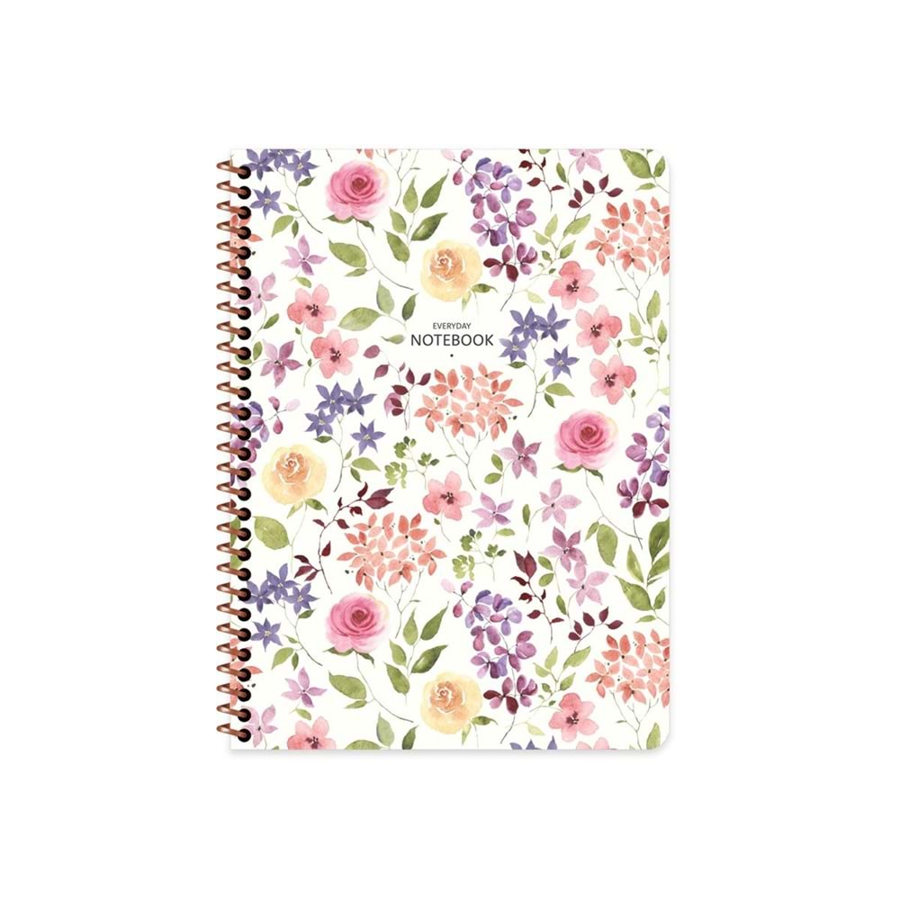 Keskin Çiçek Defter 16,5*22,5 80 Yp Çizgili Krt Kpk