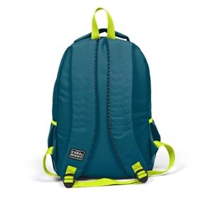 Coral High Kids Nefti Fosforlu Sarı Araba Desenli Üç Bölmeli Okul Sırt Çantası 14406