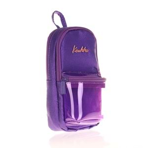 Kaukko Magical Junior Bag Kalem Çantası Transparent-Mor K2502
