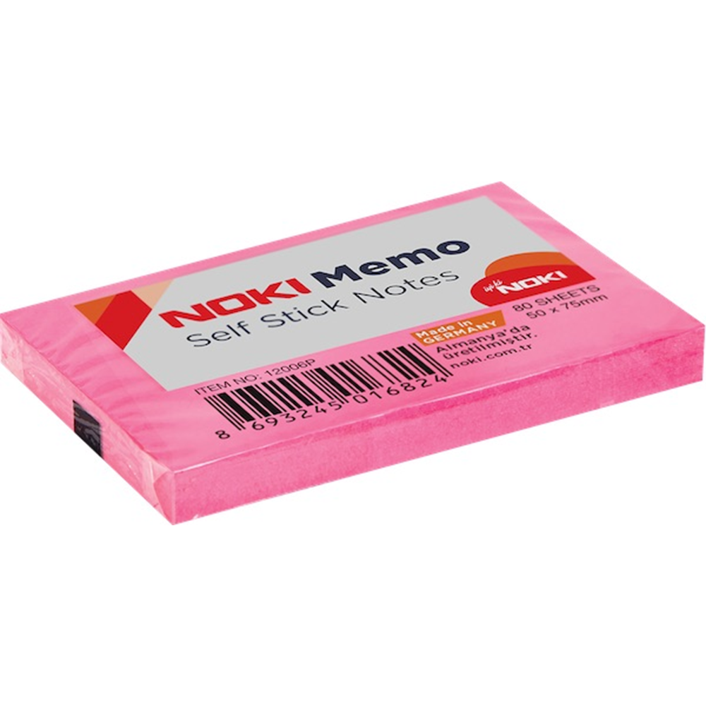 Noki Memo Yapışkanlı Not Kağıdı Pempe 50x75mm 80 Yp.