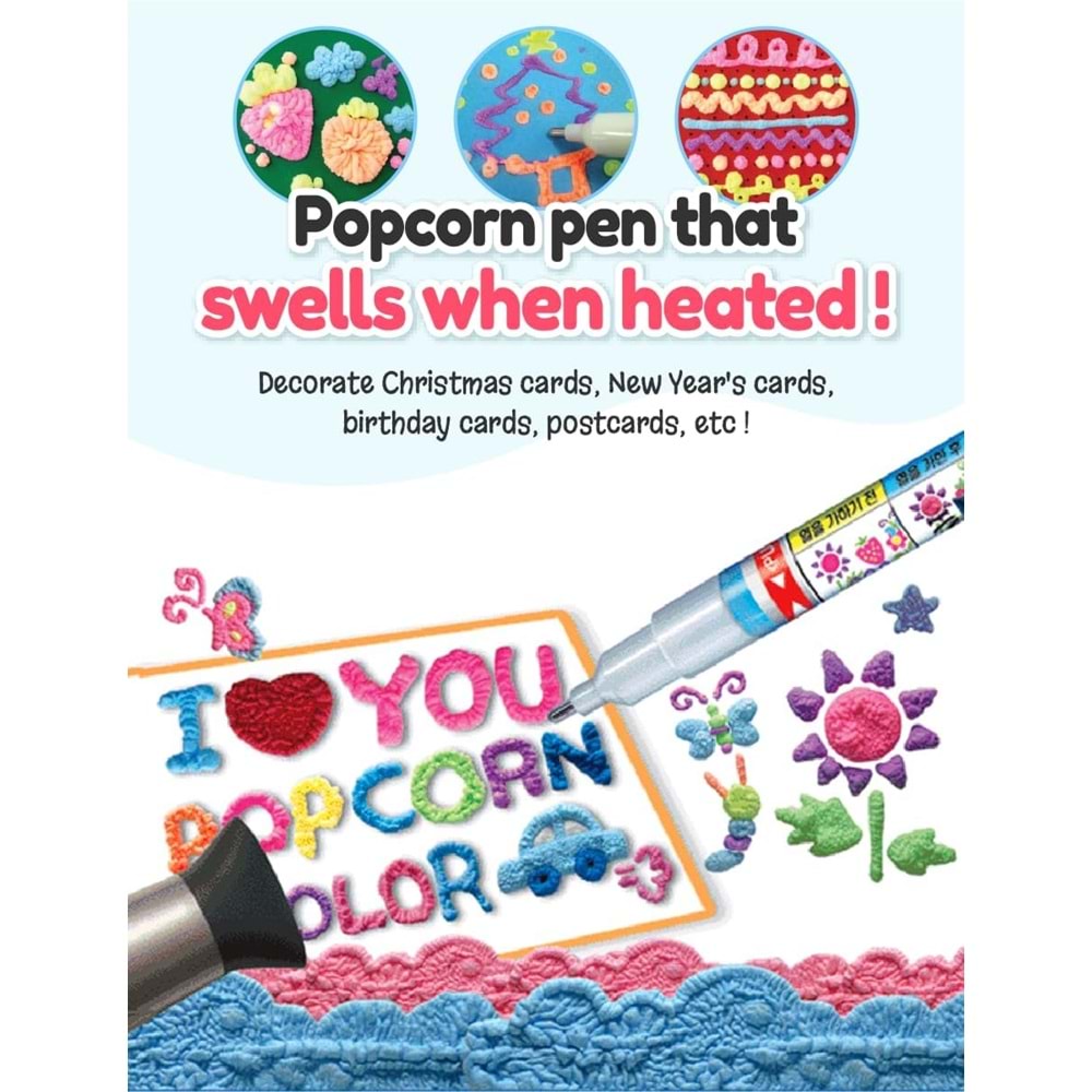 Dong-A Sihirli Popcorn Kabaran Boya Kalemi 5 Li Set