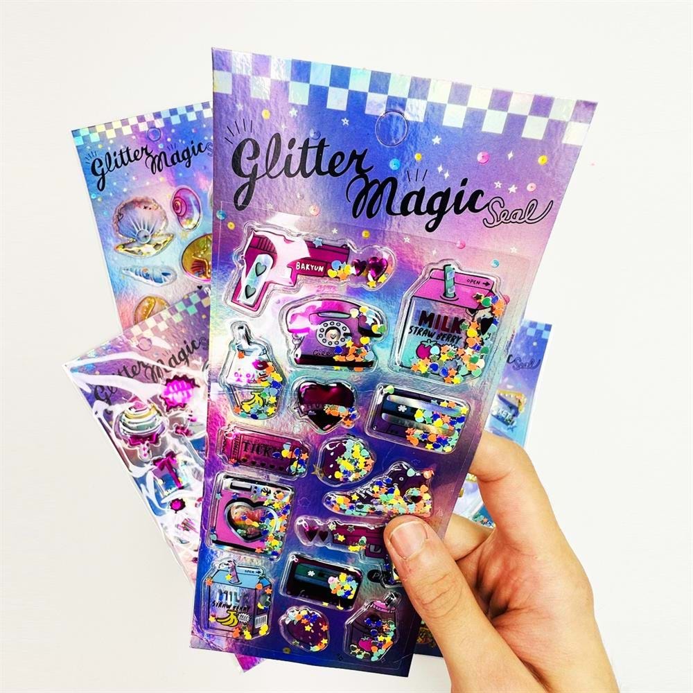 Glitter Magic Kabartmalı Sticker (BM-1027)