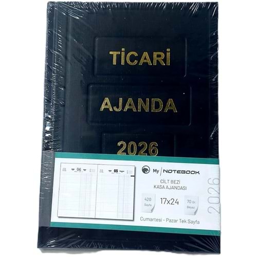 Ticari Ajanda 2026 Cilt Bezli 17x24 cm