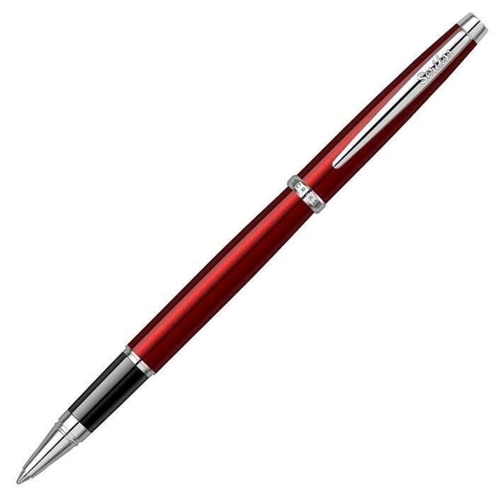 Scrikss 800 M Bordo Krom Kristal Özel Kutulu Roller Tükenmez Kalem