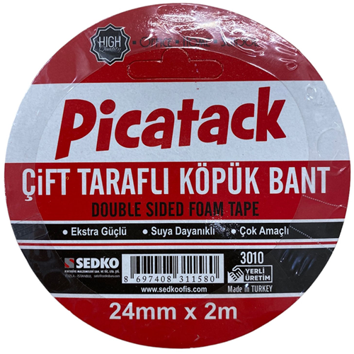 Picatack Çift Taraflı Köpük Bant 24mmx2m