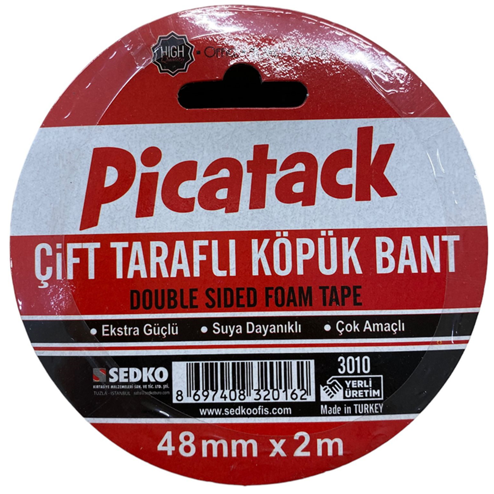Picatack Çift Taraflı Köpük Bant 48mmx2m