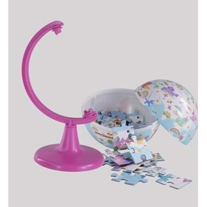 Gürbüz Unicorn Adventure Küre 15 cm + 54 Parça Puzzle