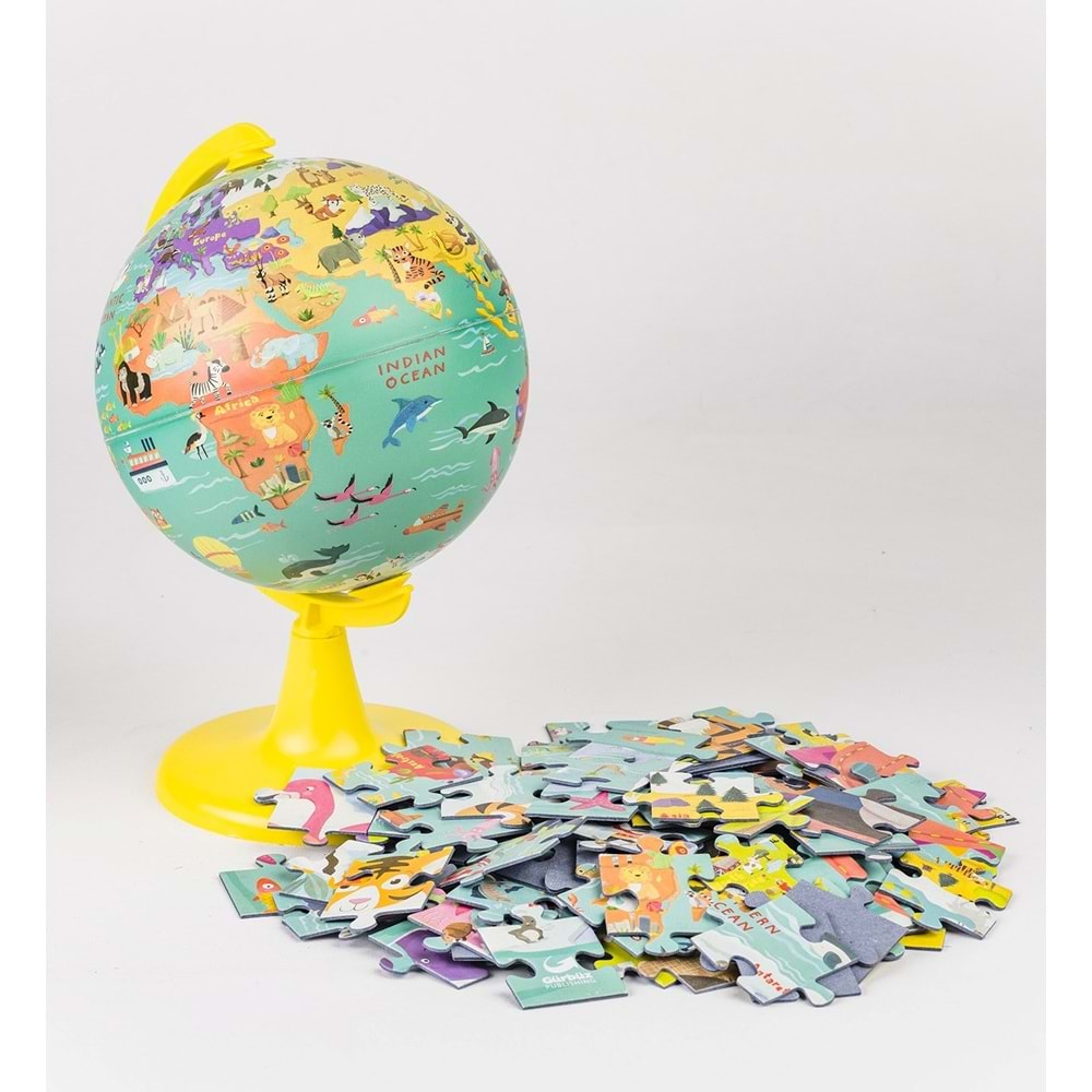 Gürbüz Kids My Wild World Küre 15 cm + 100 Parça Puzzle