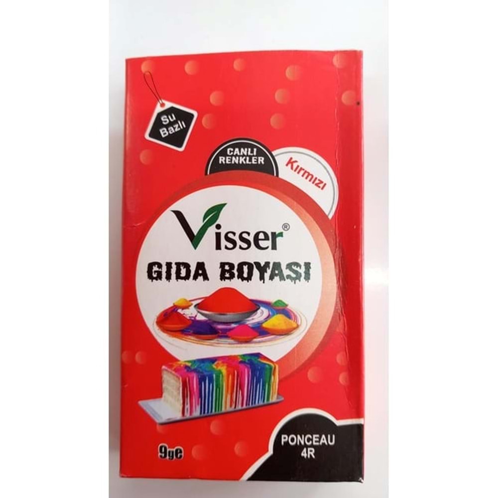 Visser Kırmızı Gıda Boyası 9 Gr.