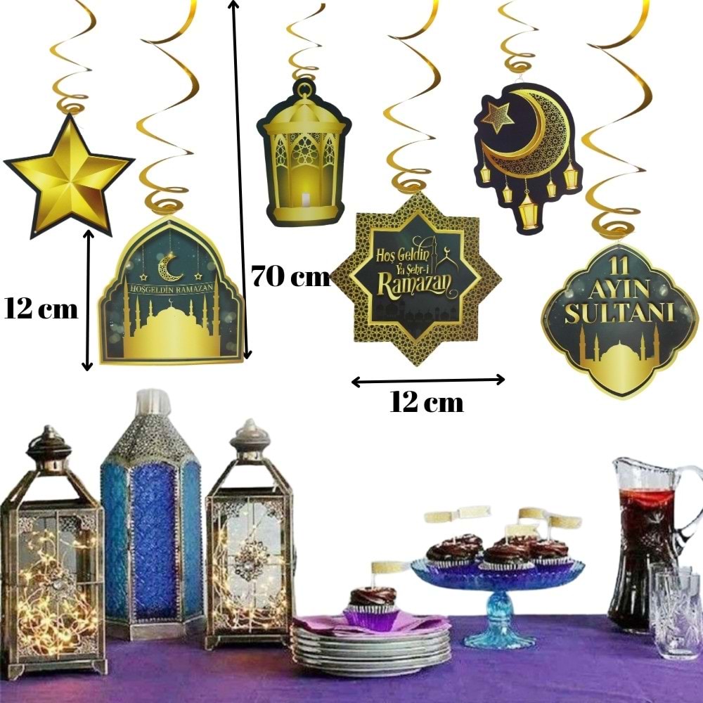 Ramazan 6 Lı Tavan Süsü