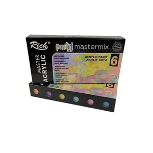 Rich Mastermix Akrilik Boya 60 cc 6 Lı Set Pastel Renkler