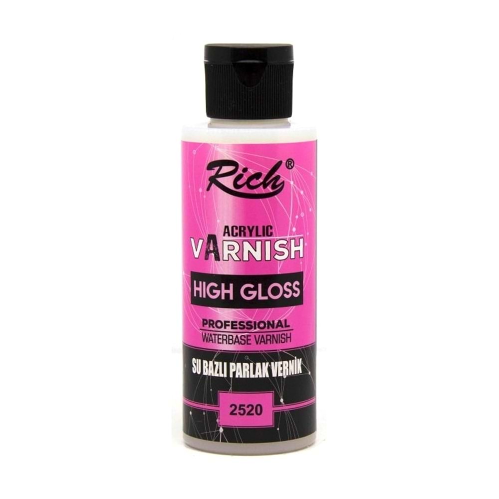 Rich Su Bazlı High Gloss Parlak Vernik 120 ml