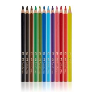 Faber-Castell 12 Renk Jumbo Üçgen Kuru Boya