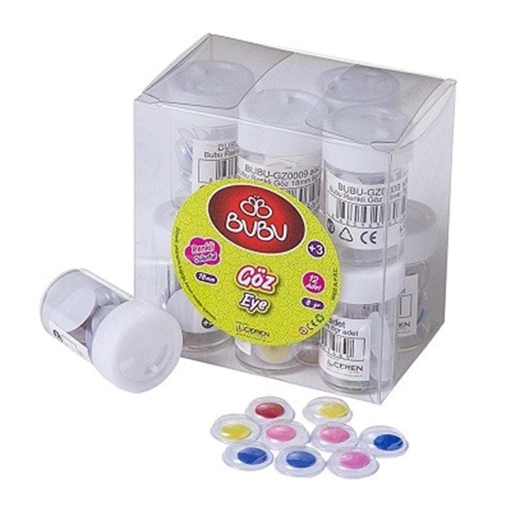 Bu-Bu Renkli Oynar Göz Renkli 18 mm 8 gr.