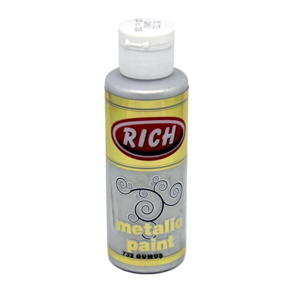 Rich Akrilik Boya Metalik 120 cc Gümüş 732