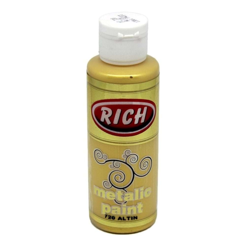 Rich Akrilik Boya Metalik 130 ml Altın 720