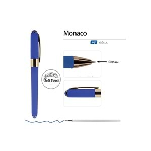 Bruno Visconti Monaco Tükenmez Kalem 0.5 mm Mavi (Siyah Mürekkep)