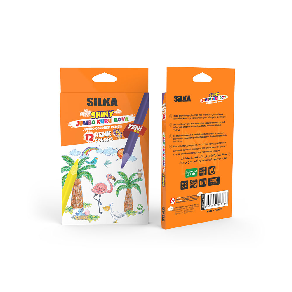 Silka Jumbo Shiny Kuru Boya 12 Li