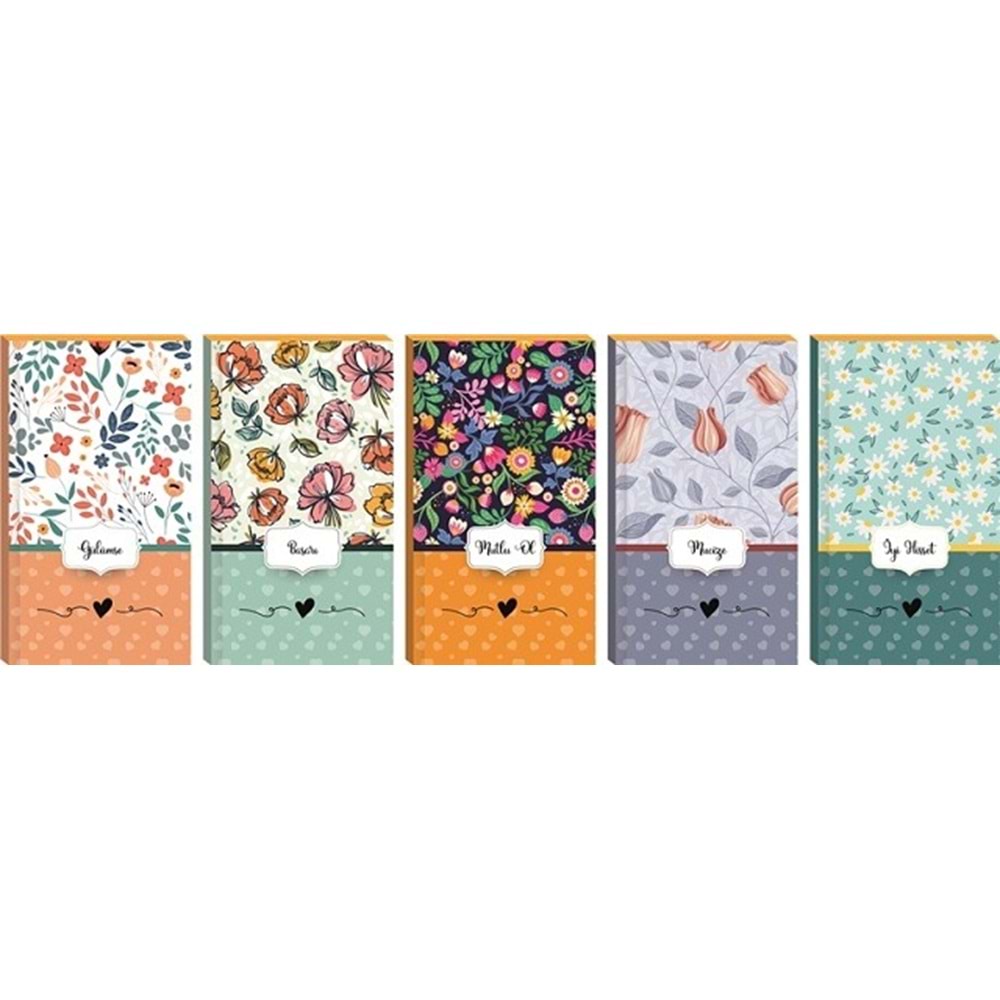 Lilamor Flowers Defter 9x16 cm 48 Syf.