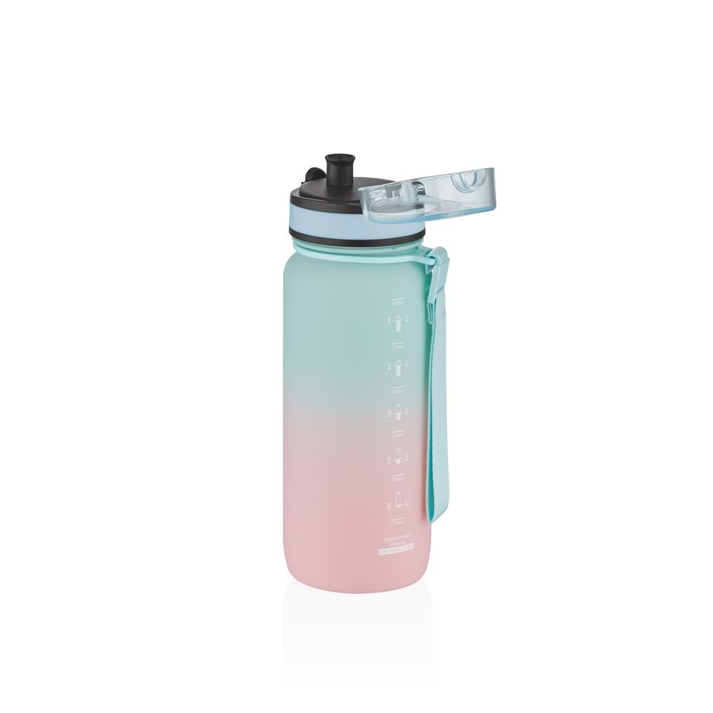 Uzspace Tritan 650 ml Matara Mint-Pembe 3037