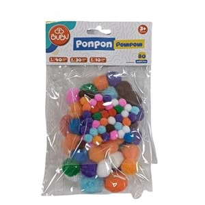 Bu-Bu Ponpon 1 cm 40 Adet-2 cm 30 Adet-3 cm 10 Adet