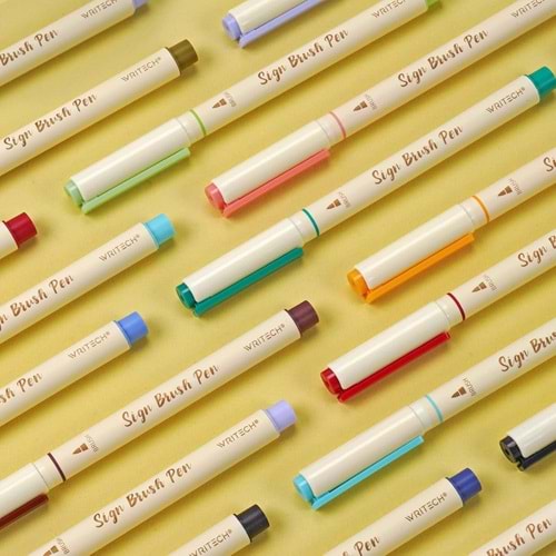 Writech Fırça Tip Keçeli Kalem Kiremit Kırmızı W-827