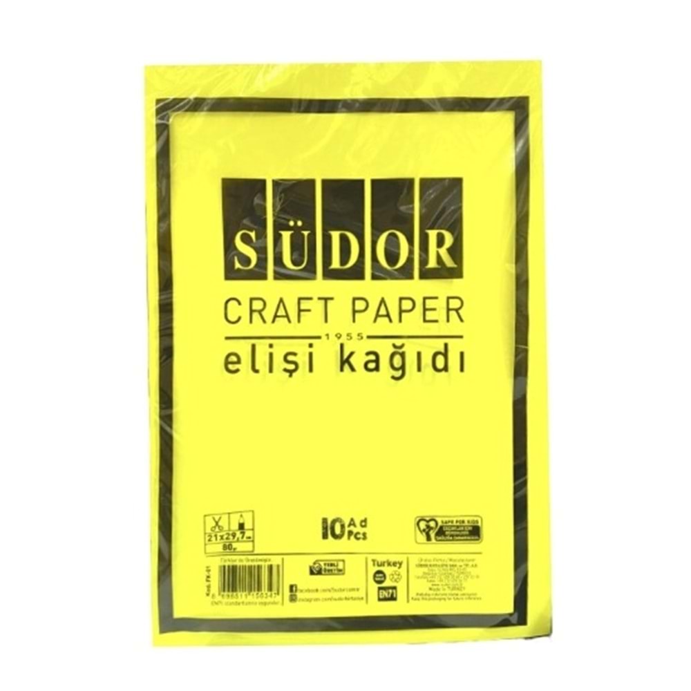 Südor Elişi Kağıdı A4 10 lu 80 gr