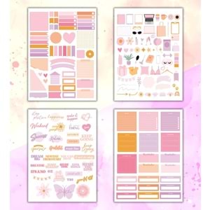 Girl Power My DIY Sticker Book 24x17 cm 16 Sayfa Özel Tasarım Rengarenk Sticker Kitabı (Bam-1216)