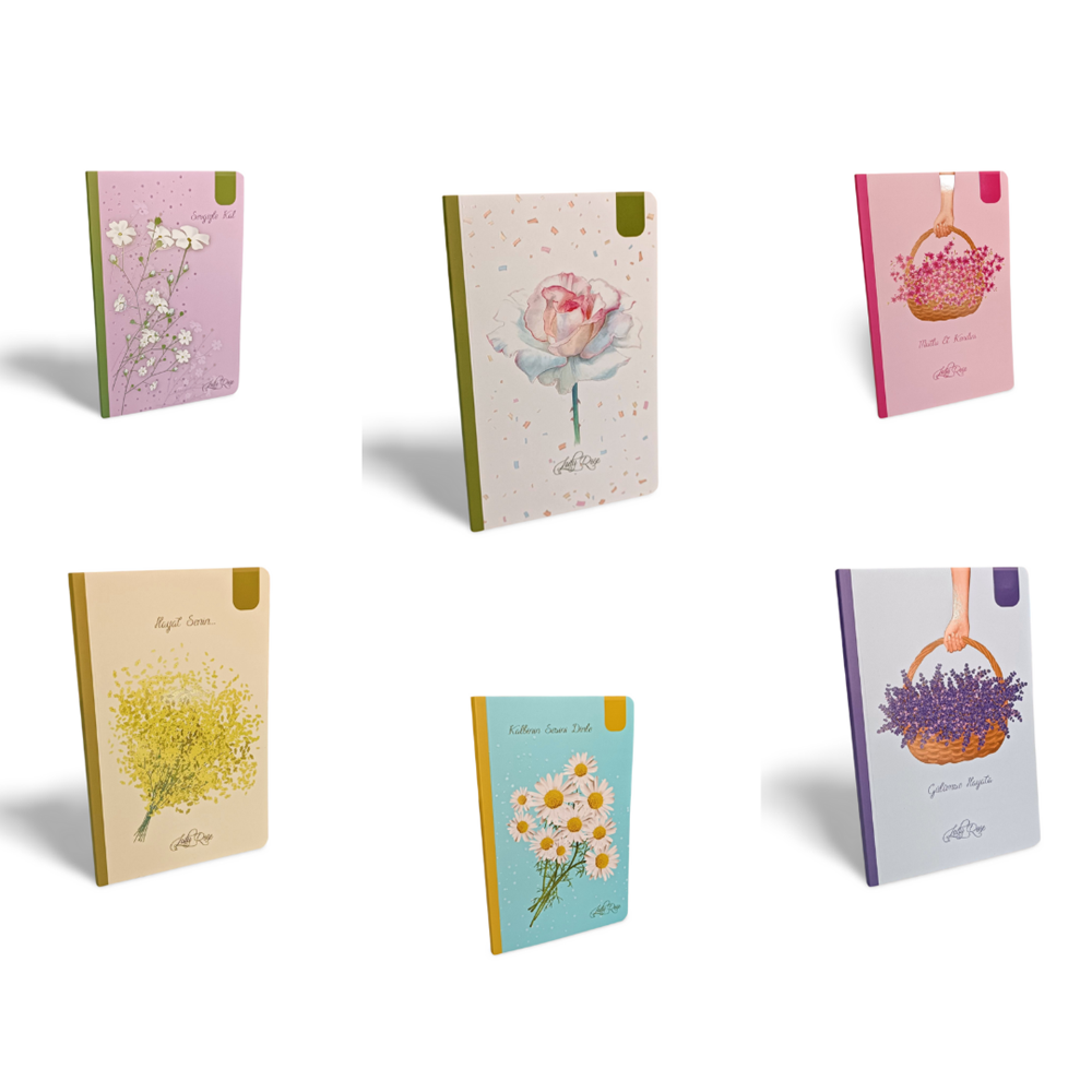 Lilamor Lady Rose Çizgili Defter 12.5X19.5 112 Syf.