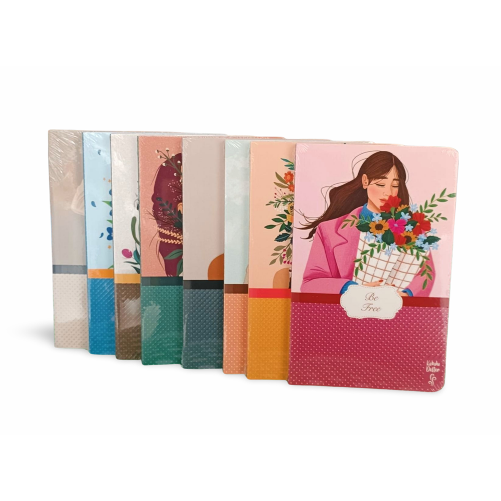 Lilamor Çiçek Bahçesi Serisi Kokulu Çizgili Defter 12.5X19.5 cm 112 Syf.