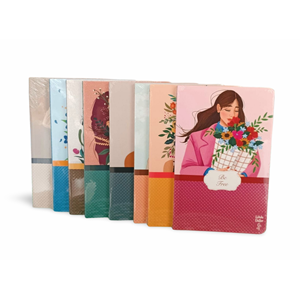 Lilamor Çiçek Bahçesi Serisi Kokulu Çizgili Defter 12.5X19.5 cm 112 Syf.