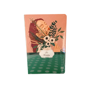 Lilamor Çiçek Bahçesi Serisi Kokulu Çizgili Defter 12.5X19.5 cm 112 Syf.